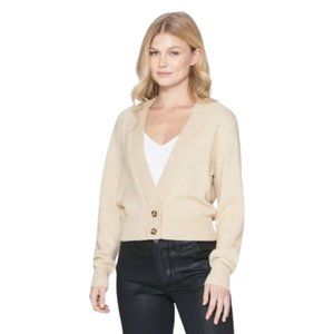 Paige Halley Crop Cardigan in Camel